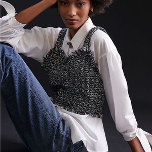 Mare x Mare / Anthropologie layered tweed vest and button down - NWOT
